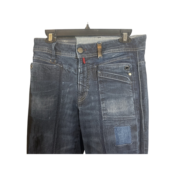 HIGH Everyday Couture “Kick-Off” Utility Jeans Dark Wash HighRise Women’s 6
